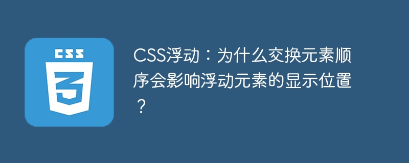 CSS浮动:为什么交换元素顺序会影响浮动元素的显示位置?