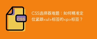CSS选择器难题：如何精准定位紧跟标签的标签？