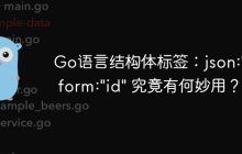 Go语言结构体标签：json:"id" form:"id" 究竟有何妙用？