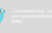 Go语言数据库连接池：为何5000个协程导致连接数远超预期限制？