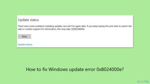 Windows 업데이트 오류 0x8024000E를 수정하는 방법?