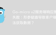 Go-micro v2服务端响应接收失败：形参赋值导致客户端无法获取数据？