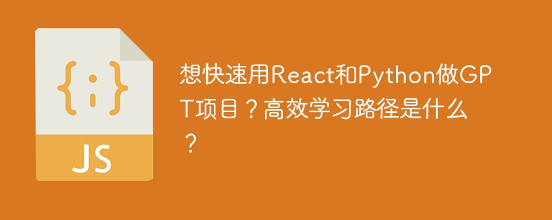 想快速用react和python做gpt项目？高效学习路径是什么？