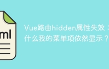Vue路由hidden属性失效：为什么我的菜单项依然显示？
