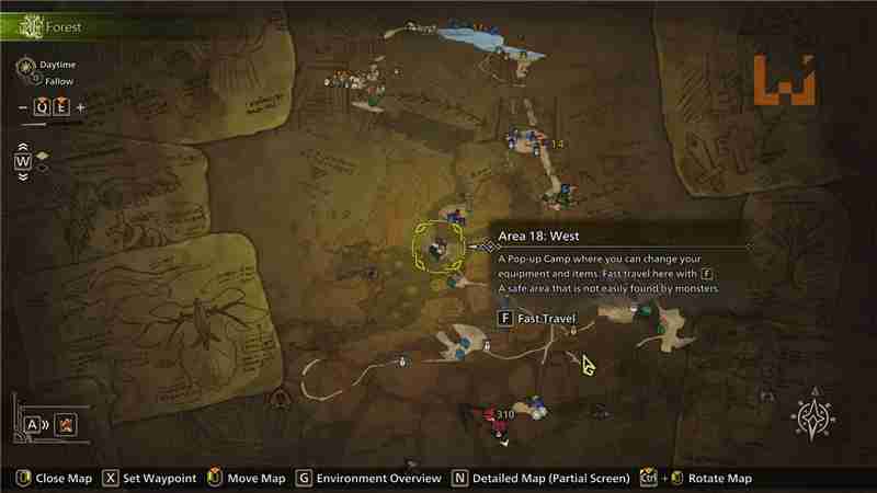 怪物猎人荒野安全简易营地一览（绯红森林篇）