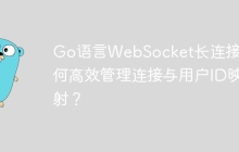 Go语言WebSocket长连接：如何高效管理连接与用户ID映射？