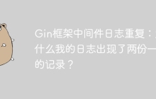 Gin框架中间件日志重复：为什么我的日志出现了两份一样的记录？