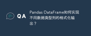 Pandas DataFrame如何实现不同数据类型列的格式化输出？