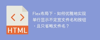Flex布局下，如何优雅地实现单行显示不定宽文件名和按钮，且只省略文件名？