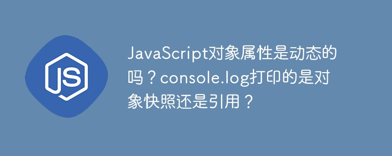 javascript对象属性是动态的吗？console.log打印的是对象快照还是引用？