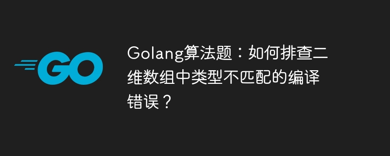 golang算法题：如何排查二维数组中类型不匹配的编译错误？