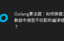 Golang算法题：如何排查二维数组中类型不匹配的编译错误？
