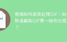前端如何高效处理GIF：如何快速截取GIF第一帧作为预览？