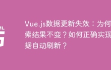 Vue.js数据更新失效：为何搜索结果不变？如何正确实现数据自动刷新？