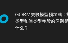 GORM关联模型预加载：指针类型和值类型字段的区别是什么？