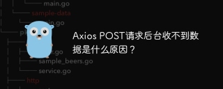 Axios POST请求后台收不到数据是什么原因？