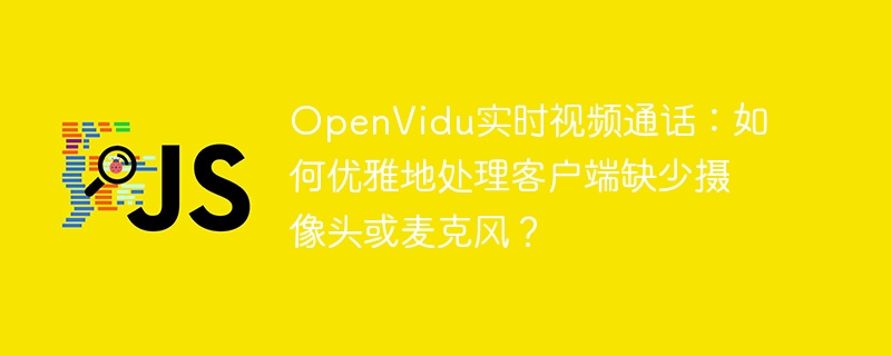 openvidu实时视频通话：如何优雅地处理客户端缺少摄像头或麦克风？