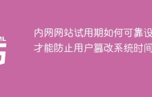 内网网站试用期如何可靠设置才能防止用户篡改系统时间？