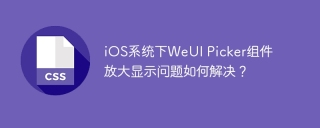 ios系统下weui picker组件放大显示问题如何解决？