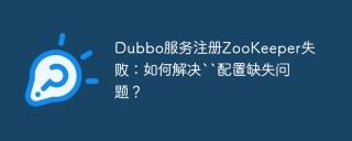 Dubbo服务注册ZooKeeper失败：如何解决``配置缺失问题？