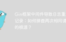 Gin框架中间件导致日志重复记录：如何排查两次相同请求的根源？