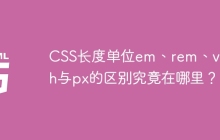 CSS长度单位em、rem、vw、vh与px的区别究竟在哪里？