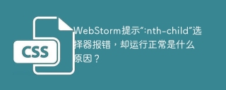 WebStorm提示“:nth-child”选择器报错，却运行正常是什么原因？