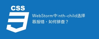 WebStorm中:nth-child选择器报错，如何排查？