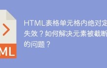 HTML表格单元格内绝对定位失效？如何解决元素被截断的问题？