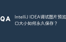 IntelliJ IDEA调试图片预览窗口大小如何永久保存？