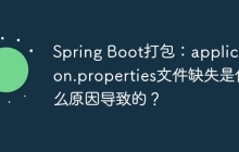 Spring Boot打包：application.properties文件缺失是什么原因导致的？