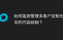 如何高效管理多客户定制化项目的代码结构？