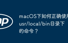 macOS下如何正确使用/usr/local/bin目录下的命令？