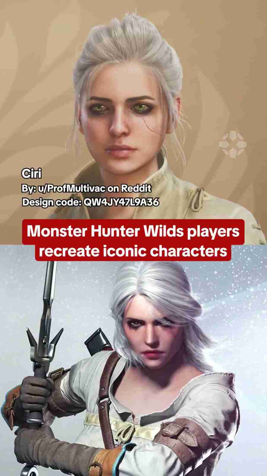 《怪物猎人:荒野》捏人代码分享:希里、维吉尔、白狼