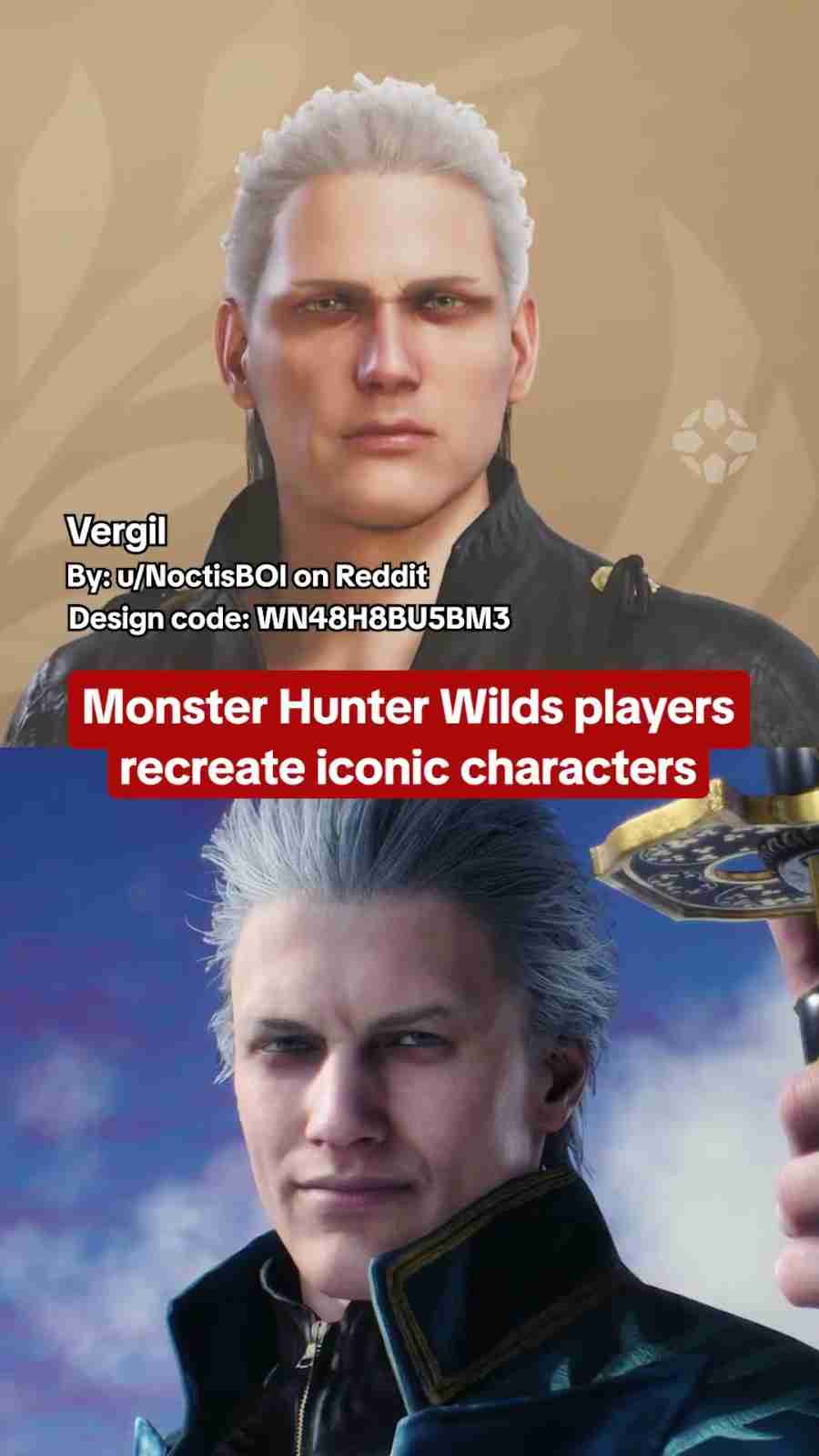 《怪物猎人:荒野》捏人代码分享:希里、维吉尔、白狼