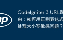 CodeIgniter 3 URL路由：如何用正则表达式处理大小写敏感问题？