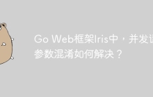 Go Web框架Iris中，并发请求参数混淆如何解决？
