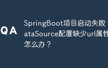 SpringBoot项目启动失败：DataSource配置缺少url属性怎么办？