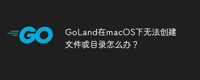 goland在macos下无法创建文件或目录怎么办？