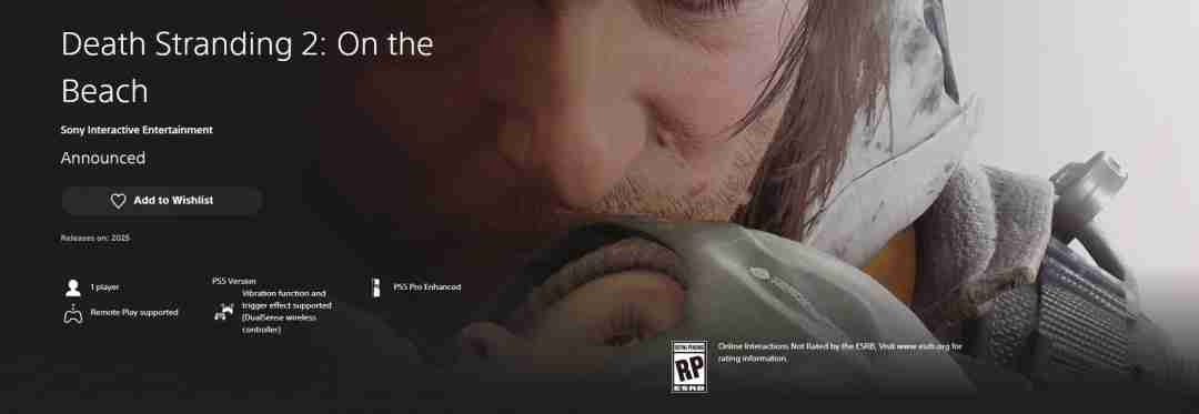 《死亡搁浅2》大量新细节 故事方面将有意想不到的惊喜