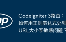 CodeIgniter 3路由：如何用正则表达式处理URL大小写敏感问题？