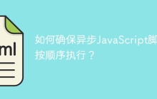 如何确保异步JavaScript脚本按顺序执行？