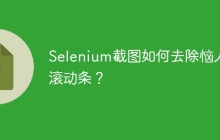 Selenium截图如何去除恼人的滚动条？