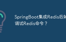 SpringBoot集成Redis后如何调试Redis命令？