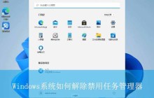 任务管理器被禁用怎么解除? Windows解除禁用任务管理器的技巧