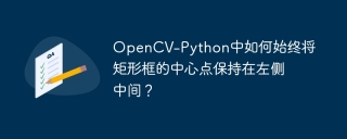 OpenCV-Python中如何始终将矩形框的中心点保持在左侧中间？
