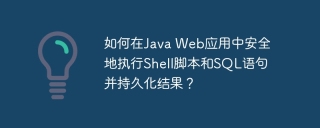 如何在Java Web应用中安全地执行Shell脚本和SQL语句并持久化结果？