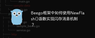 Beego框架中如何使用NewFlash()函数实现闪存消息机制？