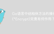 Go语言中结构体方法的接收者(*Encrypt)究竟有何作用？
