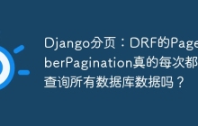Django分页：DRF的PageNumberPagination真的每次都查询所有数据库数据吗？